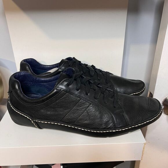 Cole Haan  Leather driving loafers with Contrast‎ Stitching and Navy Interior main image 5